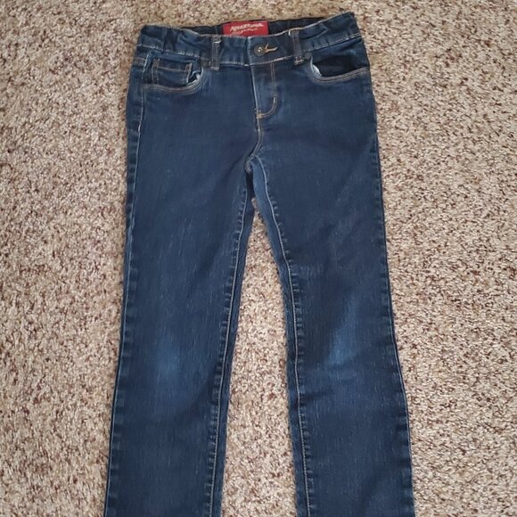 Girls Arizona Straight Blue Jeans with adjustable bands, Size 10 - Picture 1 of 5